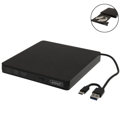 ANDOWL EXTERNAL DVD-RW USB / TYPE-C Q-GF300