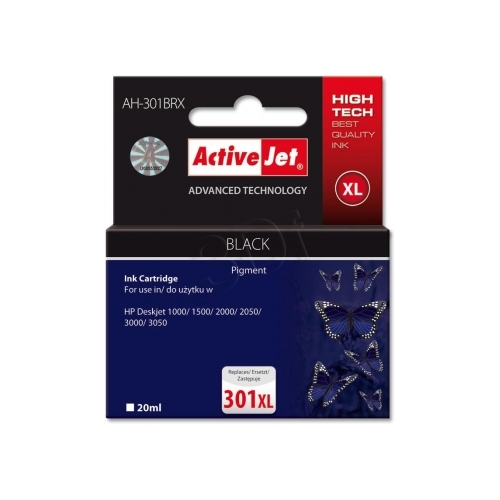 HP 301XL CH563EE 20ml BLACK ΣΥΜΒΑΤΟ ΜΕΛΑΝΙ ACTIVEJET