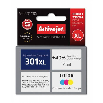 HP 301XL CH564EE 21ml COLOR ΣΥΜΒΑΤΟ ΜΕΛΑΝΙ ACTIVEJET