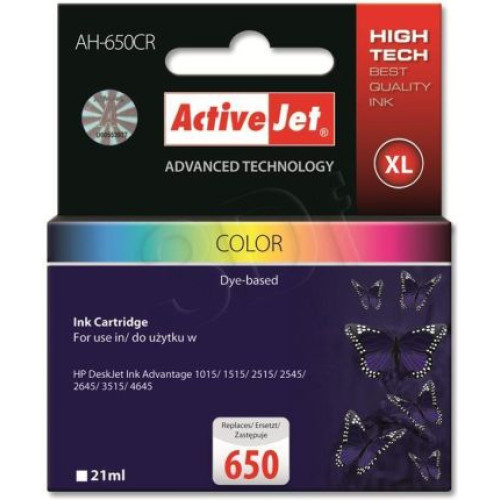 HP CZ102AE/650 Συμβατό μελάνι ACTIVEJET COLOR 21ml