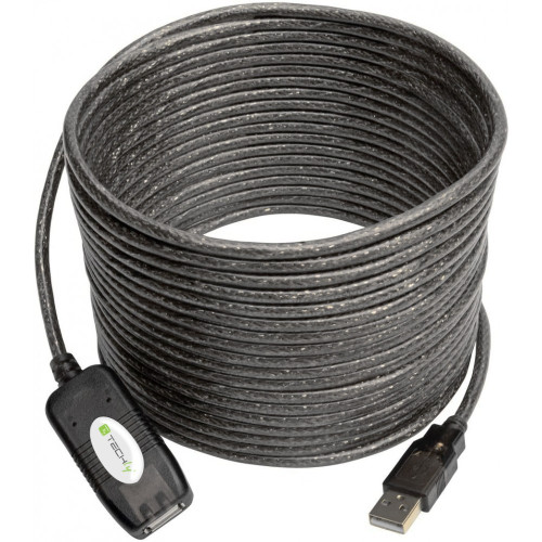 TECHLY IUSB-REP10TY Active Extension Cable Extender USB High Speed ​​Signal Extender 10m Μαύρο