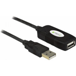 TECHLY IUSB-REP10TY Active Extension Cable Extender USB High Speed ​​Signal Extender 10m Μαύρο