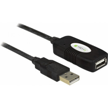 TECHLY IUSB-REP10TY Active Extension Cable Extender USB High Speed ​​Signal Extender 10m Μαύρο