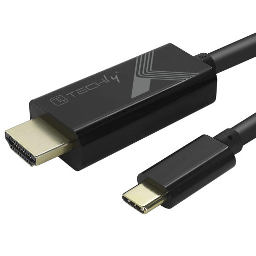 TECHLY IADAP USBC-HDMI2TY Καλώδιο USB-C ™ Male to HDMI 2.0 4K Male 2m Black