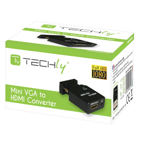 Techly VGA-HDMINI Mini μετατροπέας VGA και ήχου σε HDMI