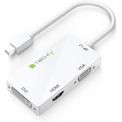 Techly IADAP MDP-COMBOF12 Προσαρμογέας 3 σε 1 Mini DisplayPort (Thunderbolt) σε HDMI / DVI / VGA
