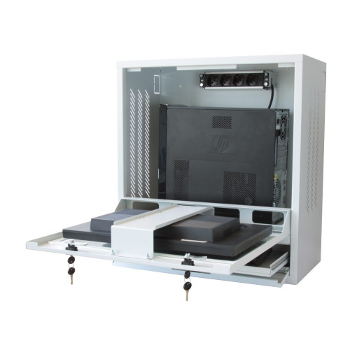 Techly ICRLIM10 PC, LCD monitor and keyboard safety cabinet rack επίτοιχο Γκρι