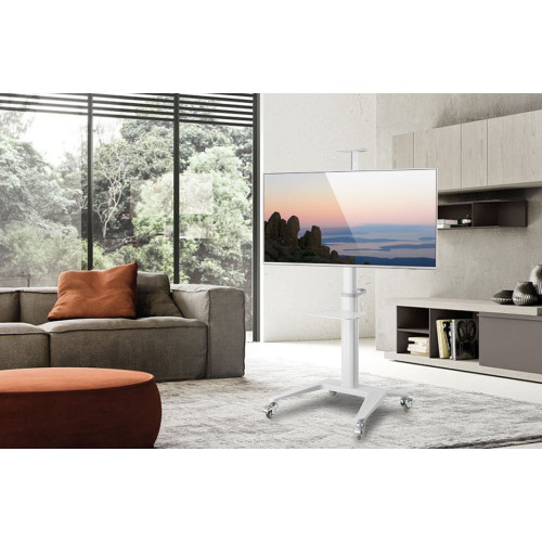 Techly ICA-TR48W Τροχήλατη βάση τηλεόρασης 37 "έως 70" λευκό χρώμα