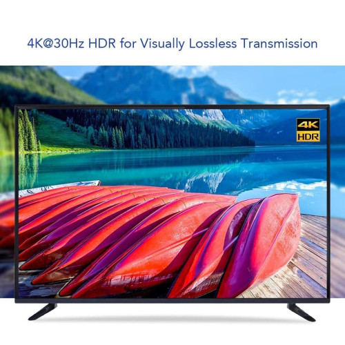 TECHLY IDATA EX-HL41TYP Διαχωριστής 4K HDMI 4 κατευθύνσεων με επέκταση σε καλώδιο δικτύου έως 70 μέτρα