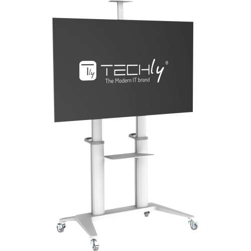 Techly ICA-TR49W Βάση δαπέδου για τηλεόραση με ρόδες λευκή από 70 "έως 120"