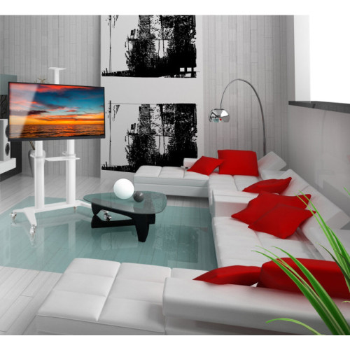 Techly ICA-TR49W Βάση δαπέδου για τηλεόραση με ρόδες λευκή από 70 "έως 120"