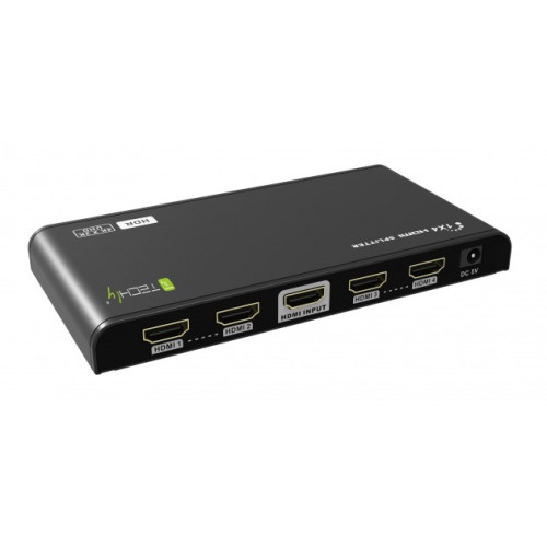Techly HDMI2-4K4HDR Splitter HDMI2.0 4K HDR 1 to 4 out