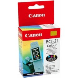 Canon Color Γνήσιο Μελάνι Εκτυπωτή InkJet Κυανό / Ματζέντα / Κίτρινο / Photo Κυανό (BCI21C)