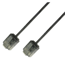 Techly ICOC U6-SLIM-100BKT Καλώδιο δικτύου UTP Cat.6 Ultra Slim 10m