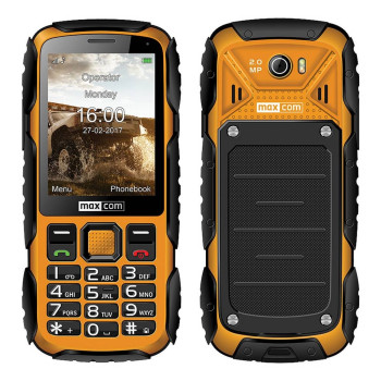 Maxcom MM920 Water-dust proof IP67 με Φακό, Ραδιόφωνο (Λειτουργεί χωρίς Handsfree) και Κάμερα Πορτοκαλί - Μαύρο