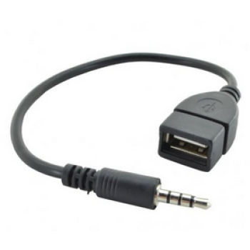 3.5mm AUX Audio Male Jack Plug to USB 2 Female Cable