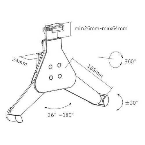 TECHLY I-PAD-WALL-BK2