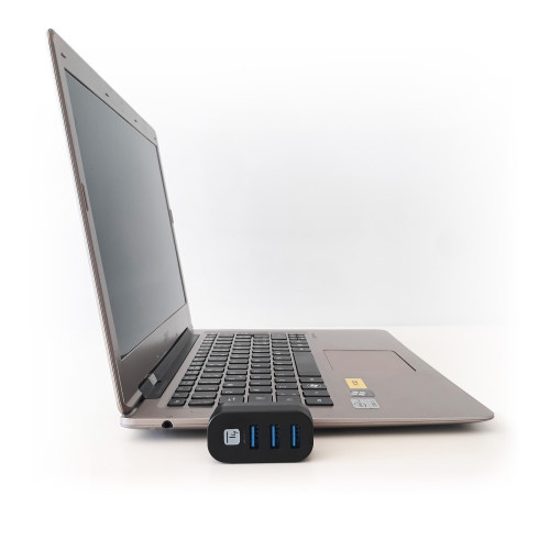 TECHLY IUSB3-HUB3-ROTB Mini Rotating Hub με 3 θύρες USB 3.0 Μαύρο