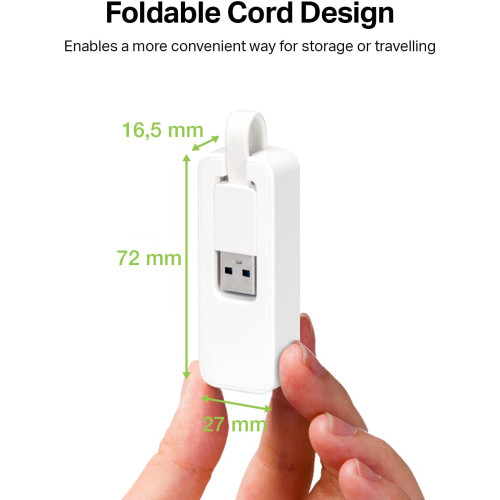 Techly IDATA USB-ETGIGA-3A Adapter Converter USB 3.0 Ethernet Gigabit RJ45 Lan