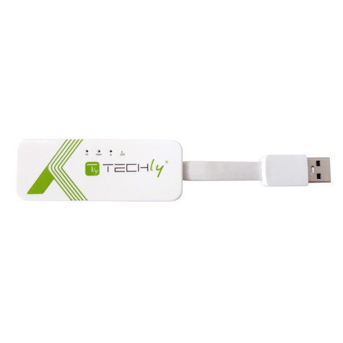 Techly IDATA USB-ETGIGA-3A Adapter Converter USB 3.0 Ethernet Gigabit RJ45 Lan