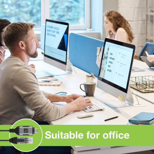 TECHLY ICOC U3C-RJ45-020 Καλώδιο USB-C™ Αρσενικό σε Ethernet RJ45 Αρσενικό 2m