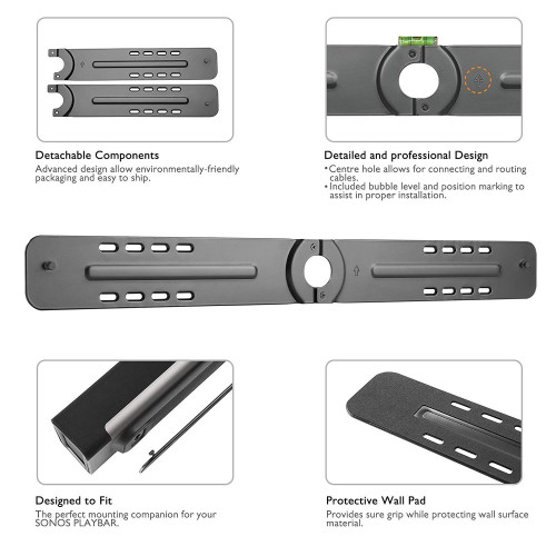 TECHLY ICA-SP-SB02 ΒΑΣΗ ΣΤΗΡΙΞΗΣ ΤΟΙΧΟΥ ΓΙΑ SOUNDBAR SONOS