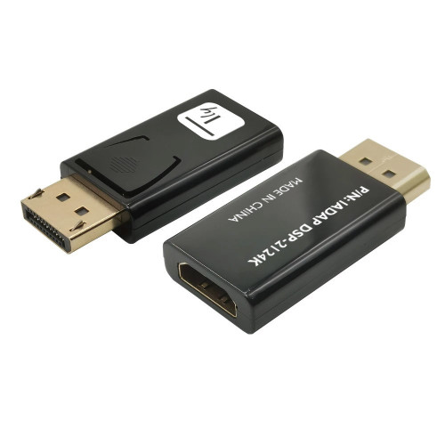 Techly IADAP DSP-2124K Mετατροπέας DisplayPort DP 1.2 σε HDMI, 4K 60Hz Black