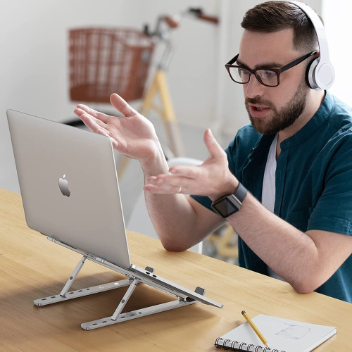 TECHLY ICA-TBL 134TY Πτυσσόμενη βάση αλουμινίου για φορητό υπολογιστή, tablet και smartphone από 10 "έως 16"