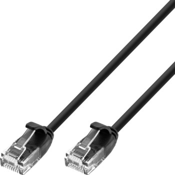 TECHLY ICOC U6-SLIM-100BK2 Καλώδιο Patch δικτύου Cat.6 UTP Slim 10m Μαύρο