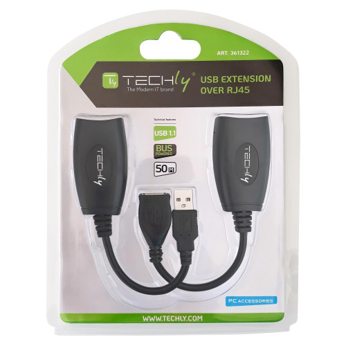 Techly IUSB-EXTENDTY5 Επέκταση USB μέσω καλωδίου Cat.5E / 6