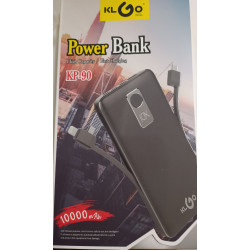 KLGO KP-90 Power Bank 10000mAh με Θύρα USB-A Black