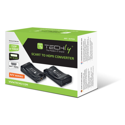 Techly Scart to HDMI Converter / Mετατροπέας 720p / 1080p IDATA SCART-HDMI3