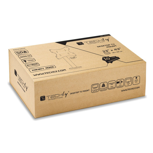 Techly ICA-LCD 316S Eπιτραπέζια βάση για LED / LCD TV 23-43 "Μαύρο χρώμα