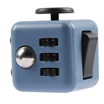 Anti Stress Fidget Cube Αγχολυτικός Κύβος Μαύρο-Τυρκουάζ (OEM)