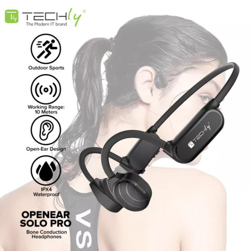 TECHLY ICC-SH-BONE-BLT Open Ear Bluetooth V5.0 Bone Conduction Running IPX4