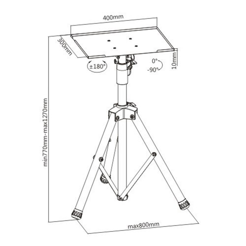 Techly ICA-TB TPM-8 Τρίποδο για φορητούς υπολογιστές και προβολείς