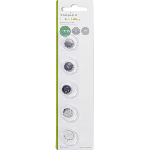 Nedis Μπαταρίες Λιθίου Ρολογιών CR1225 3V 5τμχ