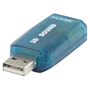 Konig Εξωτερική USB Κάρτα Ήχου 5.1 σε Μπλε χρώμα CMP-SOUNDUSB12