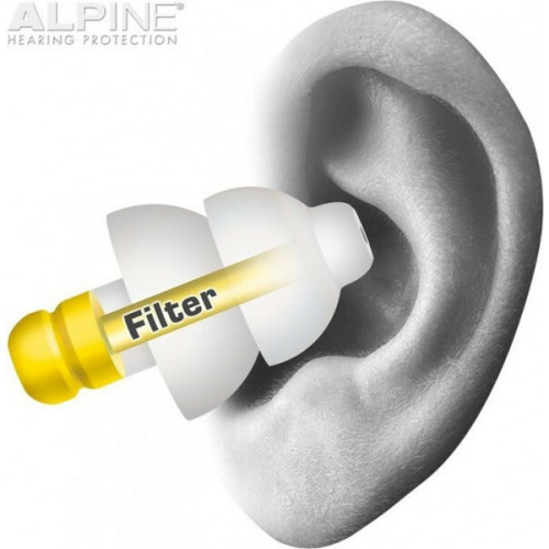 Alpine FlyFit Ωτοασπίδες 2τμχ σε Κίτρινο Χρώμα 111.21.255