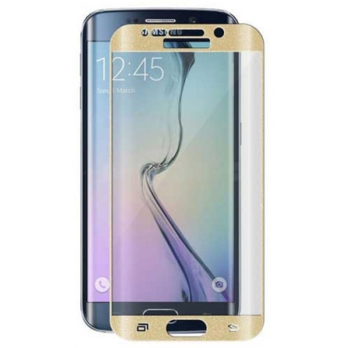 Samsung Galaxy S6 Edge Plus G928F - Προστατευτικό Οθόνης Tempered Glass - Full Screen Protector Χρυσό (OKMORE)