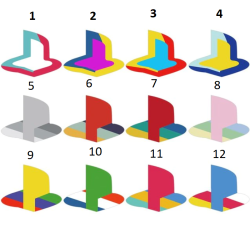 PS5 Stickers σε διαφορετικους χρωματισμους