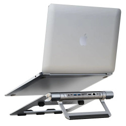 TECHLY ICA-NTB DOCK91 Πτυσσόμενη βάση φορητού υπολογιστή 9 σε 1 USB-C™ Station USB3.1 Hub