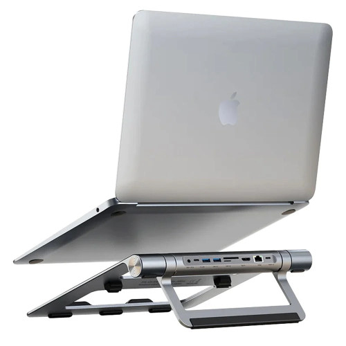 TECHLY ICA-NTB DOCK91 Πτυσσόμενη βάση φορητού υπολογιστή 9 σε 1 USB-C™ Station USB3.1 Hub