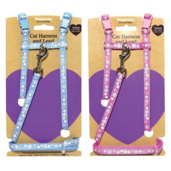 Cat Harness Flower Reflective Sml