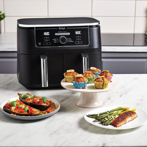 Ninja Foodi Max Dual Zone Air Fryer με Διπλό Αποσπώμενο Κάδο 9.5lt Μαύρο