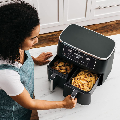 Ninja Foodi Max Dual Zone Air Fryer με Διπλό Αποσπώμενο Κάδο 9.5lt Μαύρο