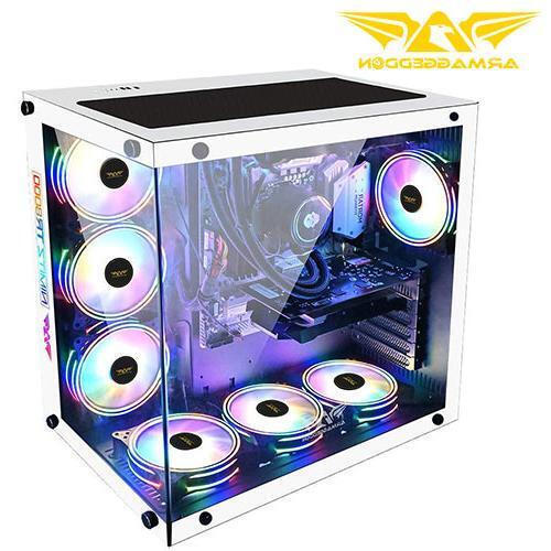 Armaggeddon Nimitz TR8000 Gaming Full Tower Κουτί Υπολογιστή με Πλαϊνό Παράθυρο και RGB Φωτισμό Λευκό