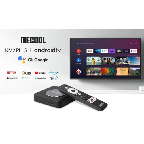 Mecool TV Box KM2 Plus 4K UHD με WiFi USB 2.0 / USB 3.0 2GB RAM και 16GB Αποθηκευτικό Χώρο με Λειτουργικό Android 11.0 και Google Assistant