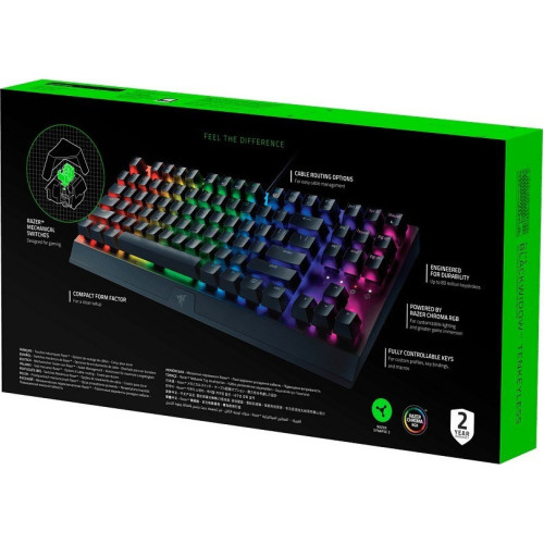 Razer BlackWidow V3 TKL Gaming Μηχανικό Πληκτρολόγιο Tenkeyless με Razer Green διακόπτες και RGB φωτισμό (Ελληνικό)