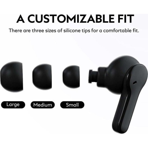 QCY T13 In-ear Bluetooth Handsfree Ακουστικά με Αντοχή στον Ιδρώτα και Θήκη Φόρτισης Μαύρα